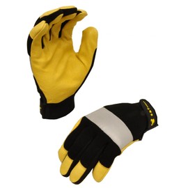 G & F 1091L Dark Owl High Visibility Reflective Performance Mechanics Work Gloves, Driving Gloves, Men's Large