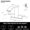 Ultimate Unicorn Black Waterfall Bathroom Faucet, 4 Inch Bathroom Sink
