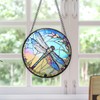 Vivid Dragonfly Glass Hanging Pendant Durable Window Ornament for Home