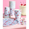 xo, Fetti Cherry Blue Gingham Paper Cups - 12 oz,