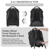 NEW TILAMI 18 Inch Expandable Rolling Backpack with 6-Wheel Stair