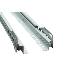 BRESKO 21 mm Drawer Runners 25-60 cm Partial Extension Roller Guides Drawer Slides with Wheels White (55 cm)