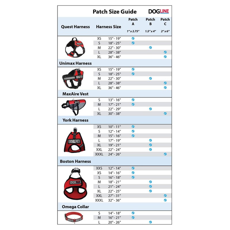 Dogline Emotional Support Vest Patches – Removable Emotional Support Patch