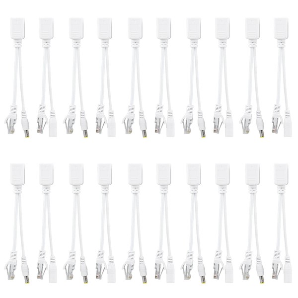 Injector Passive Poe Connector White 18×15×5 10 Pair Ip Camera