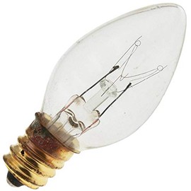 Decorative 5C7/CL 130V, 5 Watt, E12 Candelabra Base, Clear Light Bulb (1 Pack)
