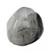 Black Rutilated Quartz Crystal Tumbled Stone Polished Rock DIY Crystal