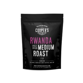 Rwanda Full Bodied Medium Roast Coffee Beans, Single Origin Ground, Gourmet Coffee - 2lb Bag