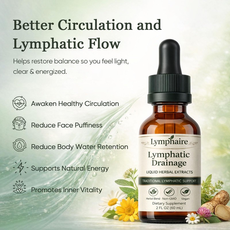 Aacnre Lymphlite Lymphatic Drainage Drops, Bloat Relief & De-Puff Ankles