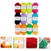 LALAFINA 12pcs Creative Hand Knitted Woolen Yarn for Four Strand