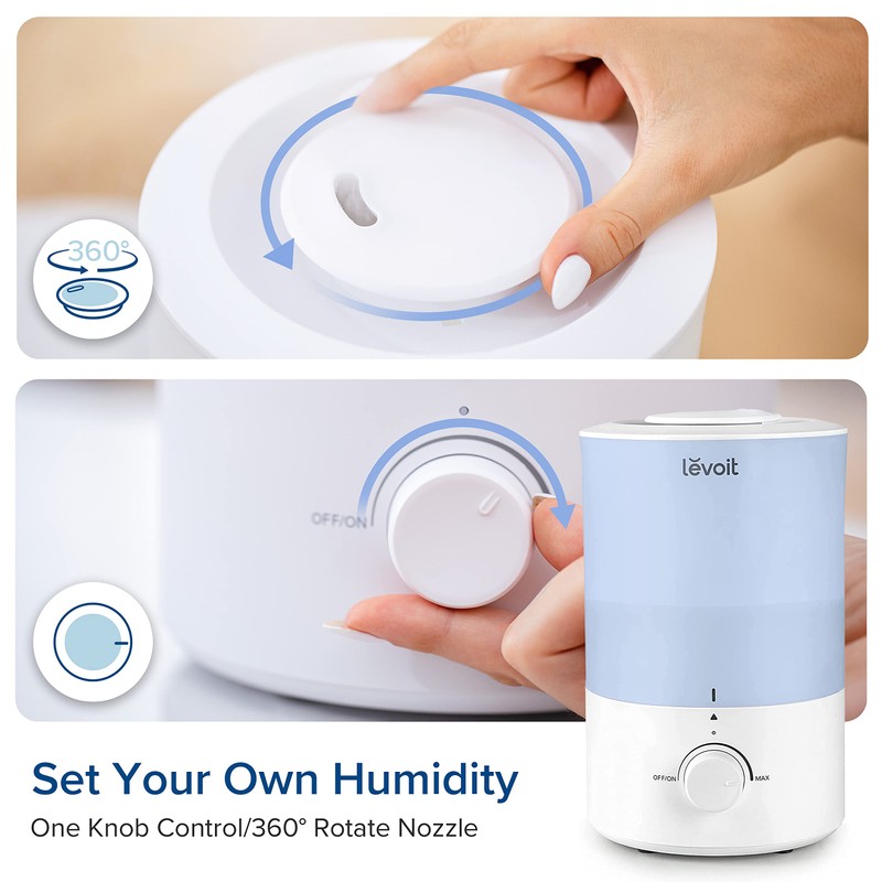 LEVOIT Dual 150 Humidifiers for Bedroom Large Room, 3L Cool
