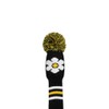 濃い色明るい色のストライプゴルフのニットヘッドカバー 、3枚セット 、ドライバー、フェアウェイウッドとハイブリッドut (ひな菊)