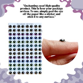 MS 9-7: 52 Pairs of 7mm 3D Resin Wiggle Eyes (Blue, Brown, Green & Pink) – Self-Adhesive for DIY Crafts, Polymer Clay, Clay, EVA, Cold Porcelain, Sculptures, Paper, Ceramics, Amigurumi & Fantasy Eyes