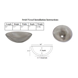 Oceana JSG Oceana Swirl Vessel Sink, Fawn 005-202-120