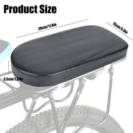 WEZCHUGHAOL Bicycle Rear Rack Cushion Seat, Black Leather-Look Padding, Detachable Design