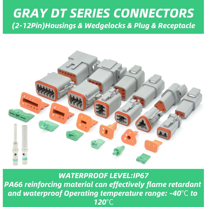 ALFCI 116PCS Deutsch DT Connector Kit, 2 3 4 6