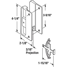 Prime-Line Products A 151 Screen Door Latch and Pull, Black