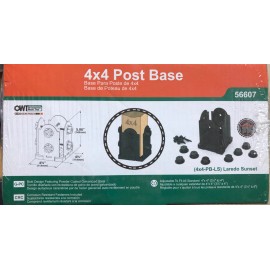 OZCO 56607 Ornamental Wood Ties 4''x4'' Laredo Sunset Post Base Hardware Kit