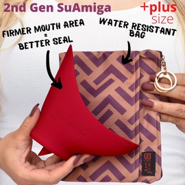 CIRCE CARE 2nd Gen SuAmiga Collapsible Female Urination Device Upgraded (Firm Top for Better Seal); Large Women Pee Funnel with Waterproof Bag; Portable Female Urinal to Pee Standing Up (Plus Size)