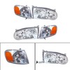 Nurniacl 2-Pack Headlights Assembly Headlamps with Corner Signal Lamp Clear