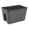 Railing Box L 39 cm Brown Rattan Look Balcony Box