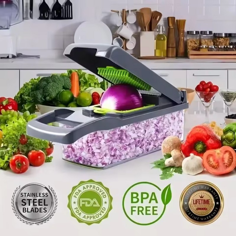 Multifunctional Vegetable Chopper 14 in 1 - Food Slicer, Dicer