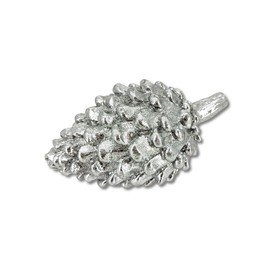 Polyresin Pine Cones Silver 5 x 8 cm Decorative Table Decoration Figure