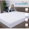 ACRALI HOME Double Fitted Sheet - White Bottom Sheet for