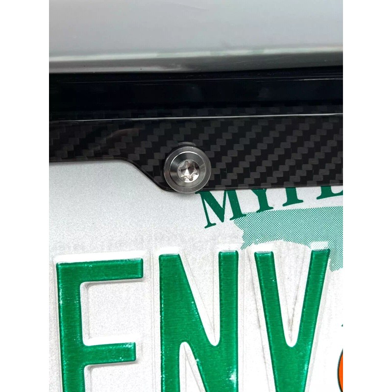 Blackworks Racing 4 TITANIUM SILVER LICENSE PLATE ANTI THEFT SECURITY