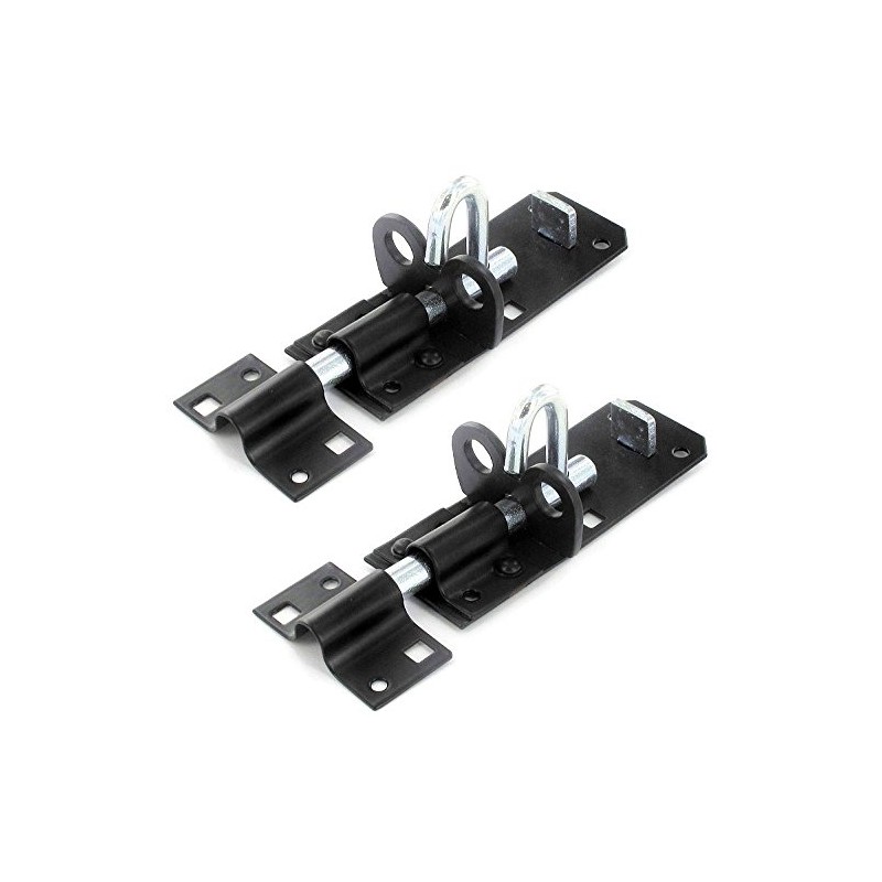2 x Brenton Strong Sliding Padlock Shed Gate Door Bolt