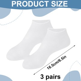Menibeuty Silikon Socken, 3pcs Feuchtigkeitsspendende Socken Fußpflege-Socken Silikonsocken, Silikonstrümpfe Gel Sockens Für Schwielen Trockene Harte Rissige Füße Knöchel Ferse