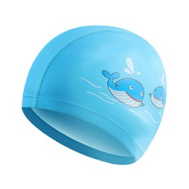 TODREMOU Swimming Cap Swim Kids Hat-Whale Fabric 3-6-10 Girls Boys Caps Hats
