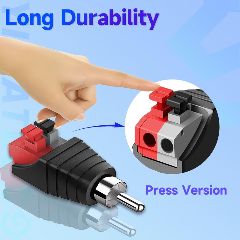 YIMATEECO RCA to Speaker Wires Adapter, 5pcs Speaker Connectors Phono