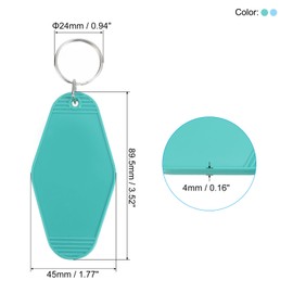 PATIKIL Vintage Motel Keychain, 20 Pack Blank Hotel Keychains Rhombus Retro Key Tag for DIY Crafts Ornament Backpack Luggage Labels Tags, Light Blue, Lake Blue