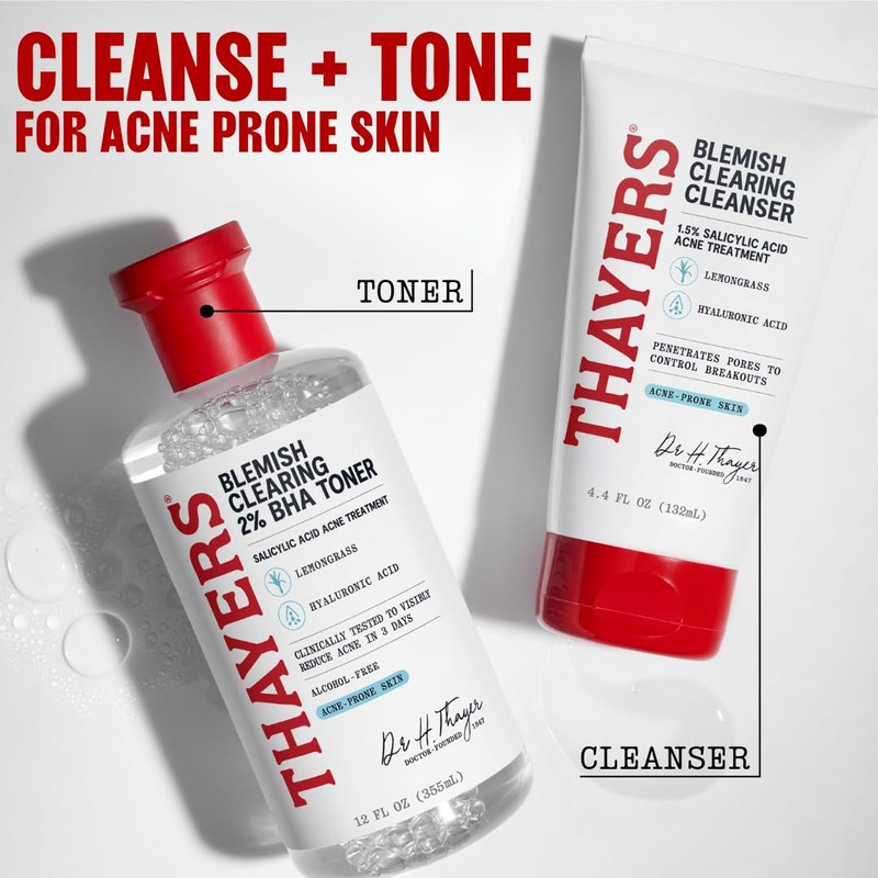 Thayers Blemish Clearing Salicylic Acid Toner, Acne Treatment Face Toner