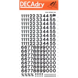 Transferable Letters and Numbers, Black