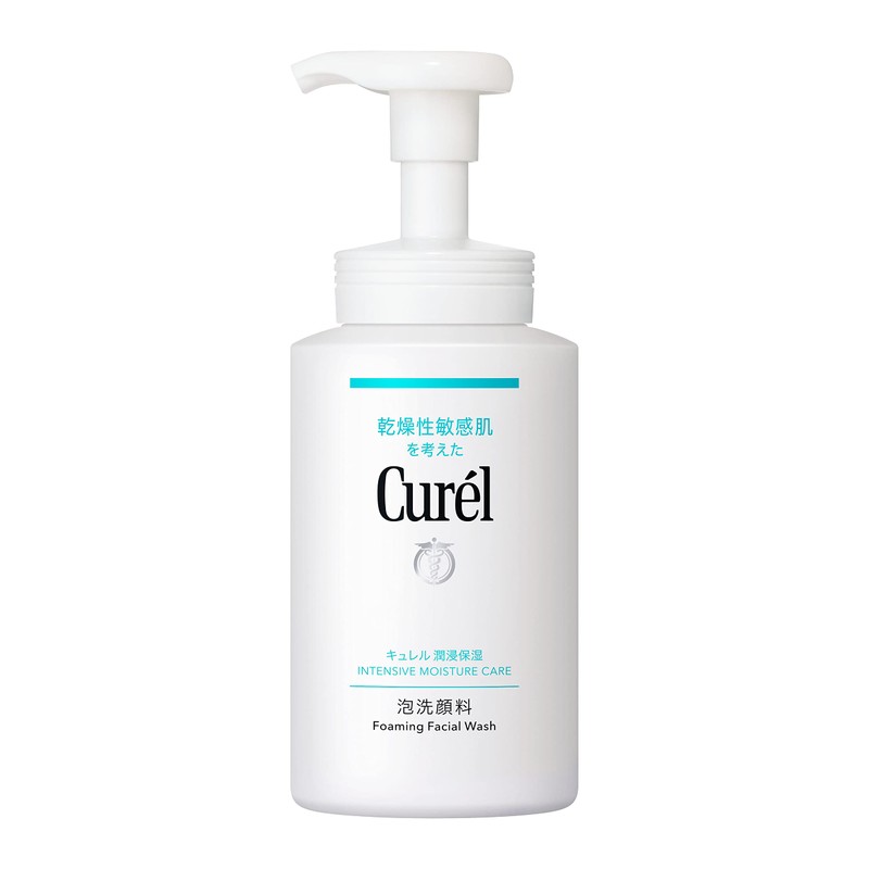 Curel Moisturizing Foaming Facial Cleanser, Large Size, 10.1 fl oz