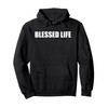 Blessed Life Pullover Hoodie, Adult Unisex, Black, Large