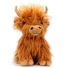 Highland Cow Stuffed Animal Toy Brown Highland Cow Gift for Girls and Kids Toy