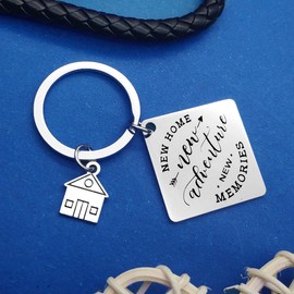 Housewarming Gifts Keyring for New Homeowners New Memories Keychain Gift for New Home First Home Keyring Gift for New Home Couple Gift Ideas Husband Wife Realtor Closing Gifts Moving in Key Chain