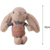 Galepromot 1Pc White 16cm Keychain Decoration,Plush Keychain Overalls Dress-up Long