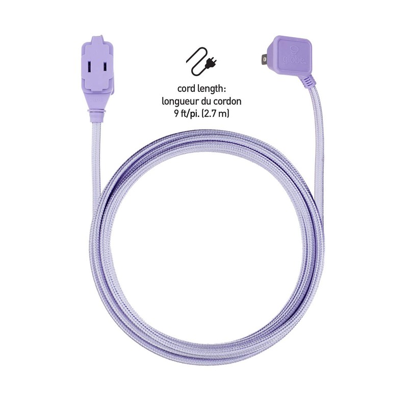 Globe Electric 22892 Designer Series 9-ft Fabric Extension Cord, 3