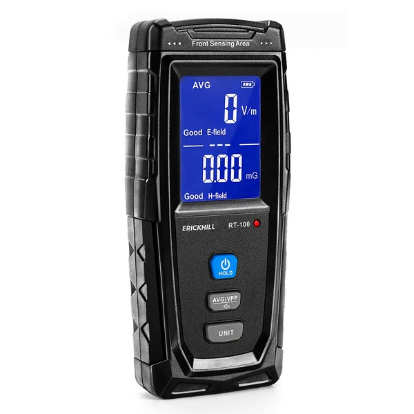 ERICKHILL EMF Meter, Rechargeable Digital Electromagnetic Field Radiation Detector Hand-held
