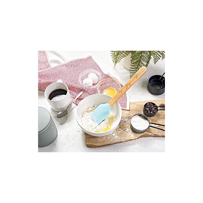 Talisman Designs Silicone Spatula & Laser Etched Beechwood Handle |