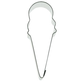 Staedter Ice Cream Cone Cookie Cutter, Silver, 6 cm
