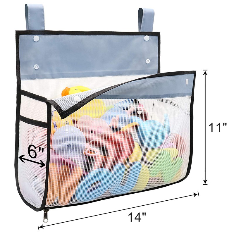 Bath Toy Organizer Multiple Ways to Hang, Extra Large Opening