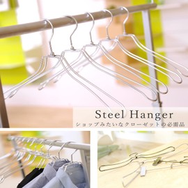 Tamatoshi Steel Hangers for Pants Skirts 10 Pack Black Nickel Plated