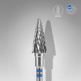 STALEKS PRO Left Handed Tungsten Carbide 6mm x 14mm Triangular Taper Medium Grit Router Bit