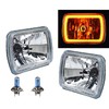 Octane Lighting 7X6 Inch Amber SMD LED Glass/Metal Headlight Halogen