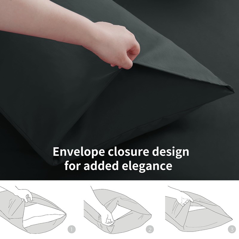 Tifschlaf Pillowcases 2 Pack Brushed Microfiber Pillow Covers Set of