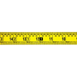 Workbench Ruler – Adhesive Backed – 1 Inch Wide X 12 Foot Long – Right to Left – Fractional – 1/16” Grads